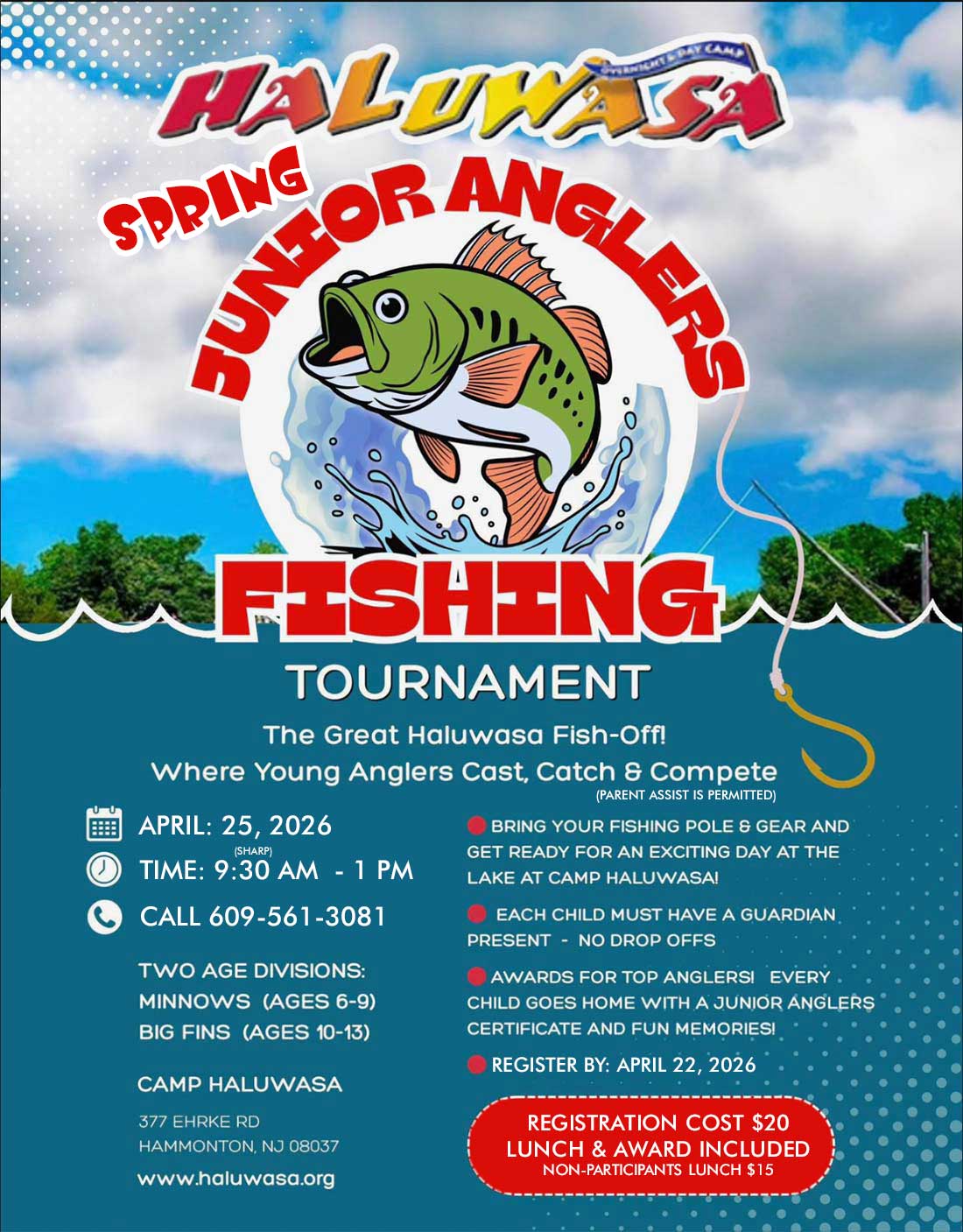 Camp Haluwasa Junior Anglers Fishing Tournament